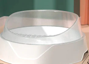 Spacious Semi-Enclosed Cat Litter Haven with Scoop