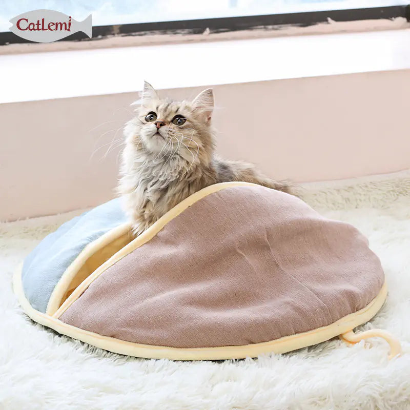 Cama de Gato y Saco de Dormir de Uso Dual