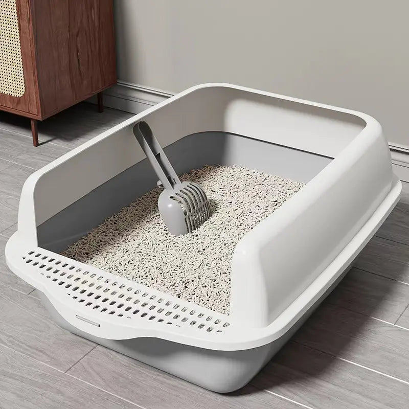 Arenero Grande Semi-Cubierto para Gatos con Partes Desmontables