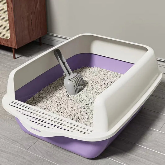 Arenero Grande Semi-Cubierto para Gatos con Partes Desmontables