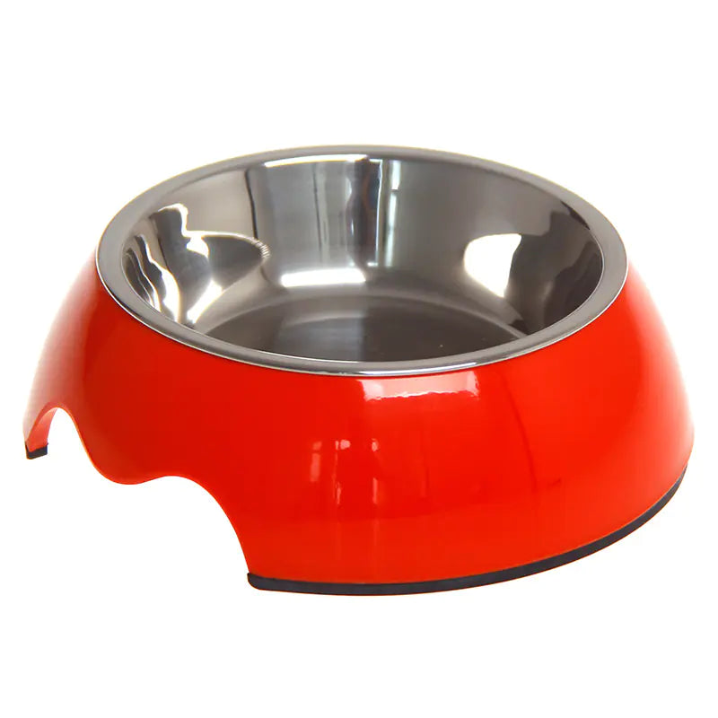 Cuenco para Mascotas de Acero Inoxidable Antideslizante de Doble Uso